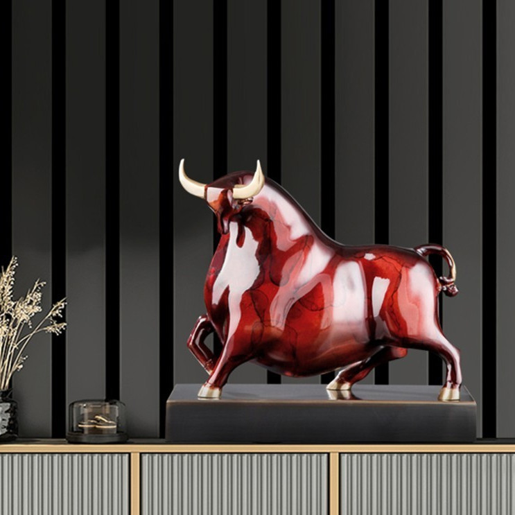 Dekorasi Rumah Patung Shio Kerbau Banteng Mewah / Bison Figure 459/1