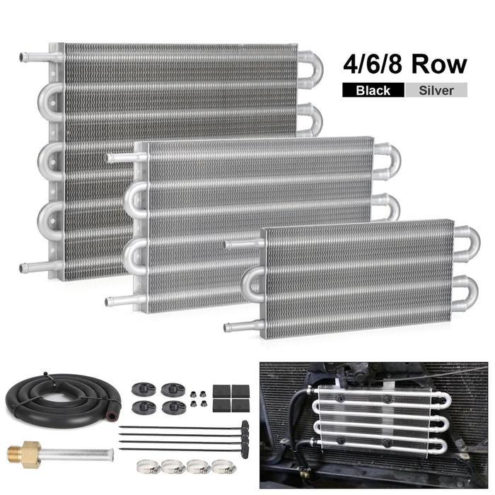 Universal Oil Cooler Kit 8 Baris Aluminium Radiator Pendingin Oli Transmisi Mobil High Performance