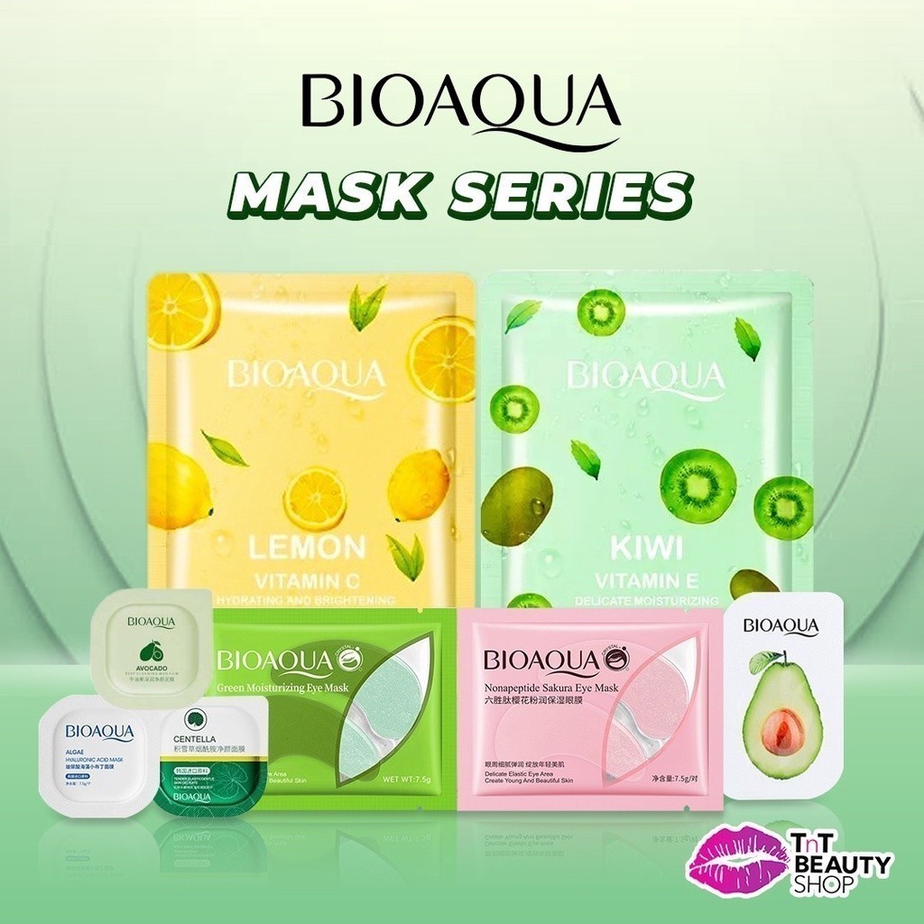 DIANARA_STORE BIOAQUA MASK SERIES - Face & Lip Mask - Maker Wajah & Bibir