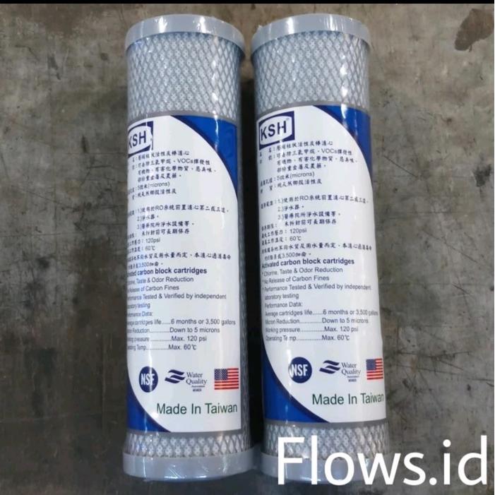 CTO KSH 10" / Carbon Block KSH / Karbon Blok KSH 10 inch Taiwan - Filter Air Reverse Osmosis RO