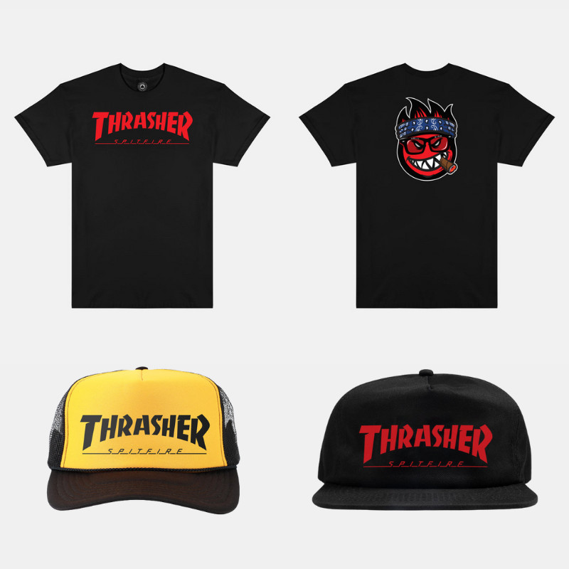 Thrasher x Spitfire - Big Head Jake ( Kaos, Topi ) | Kaos Skateboard | Etaks Store
