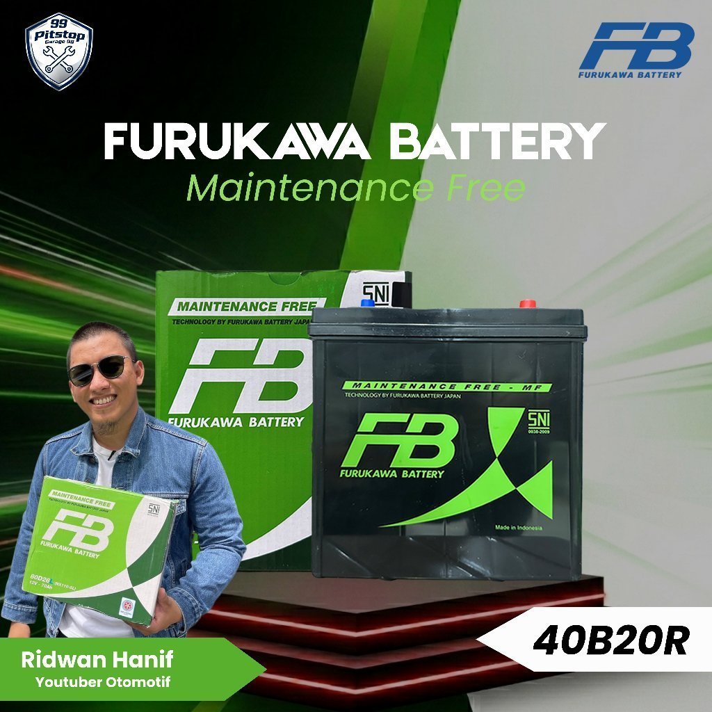 Furukawa Battery / FB Aki Mobil Toyota Avanza 40B20R / NS40Z 38Ah - Aki Kering