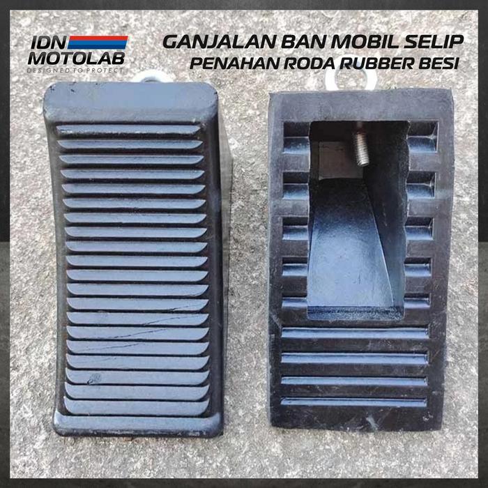 Ganjalan Ban Mobil Parkir Penahan Roda / Rubber Wheel Parking Chock - Tanpa Besi terlaris