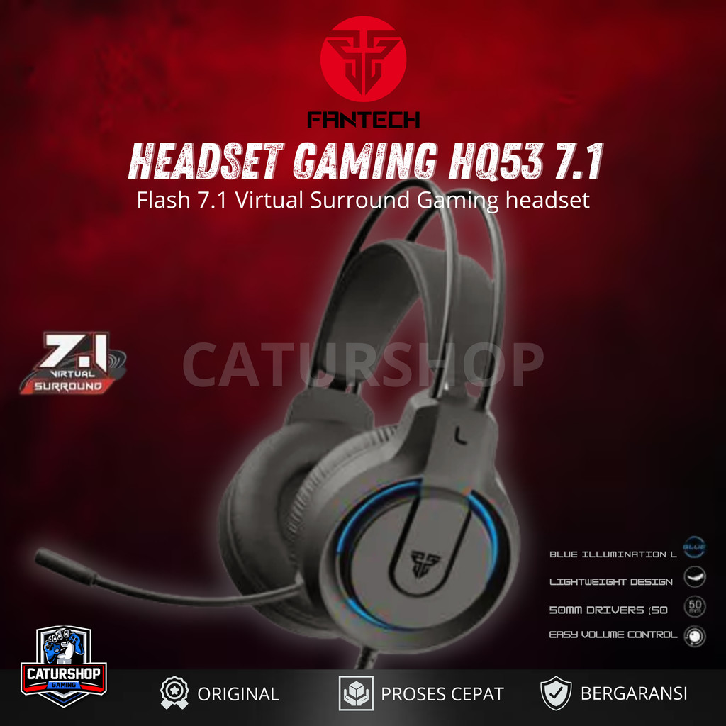 Fantech FLASH HQ53 USB 7.1 Virtual Surround Sound Gaming Headset Mobile / Headset Gaming / Headset P