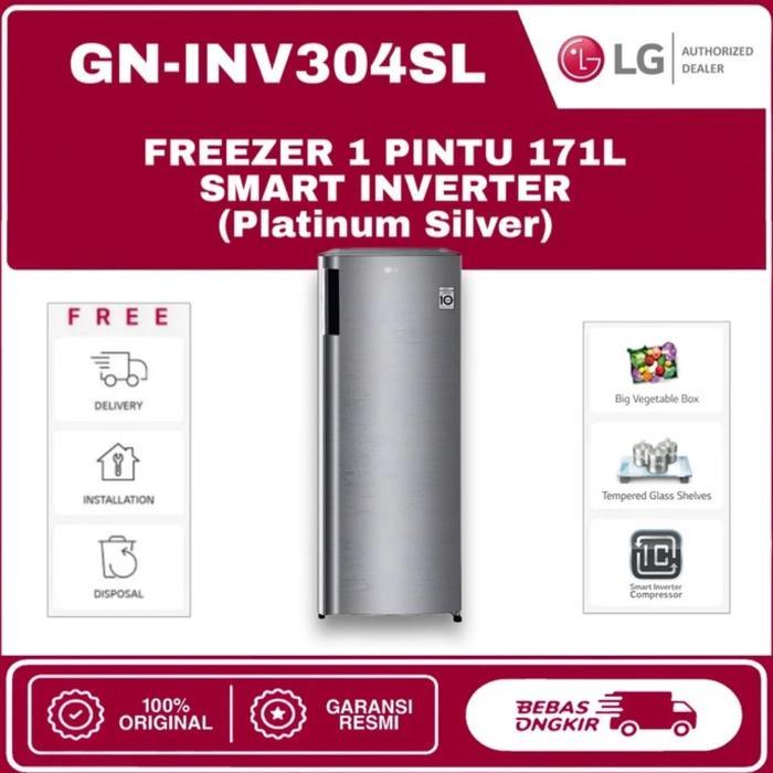 KULKAS FREEZER LG 6 RAK 1 PINTU GN-INV304SL KULKAS FREEZER 6RAK LG GN 304SL