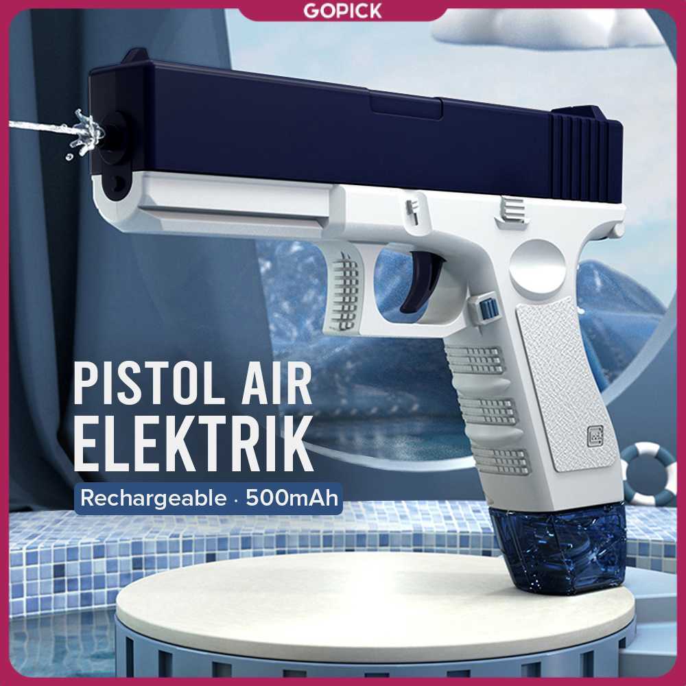 Pistol Air Mainan Elektrik Water Gun Rechargeable 500mAh - 518-2