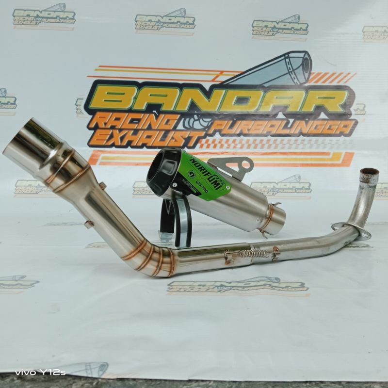 knalpot GTX pro untuk motor bebek leher  GTX road race suara bass GAHAR gtx rbt norifumi