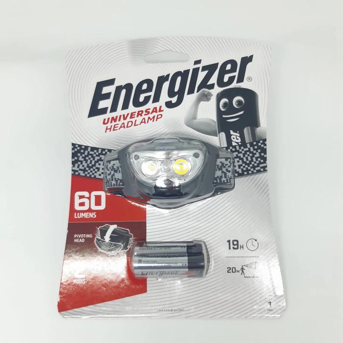 Headlamp head lamp senter kepala ENERGIZER 60 lumen 3led TERBARU