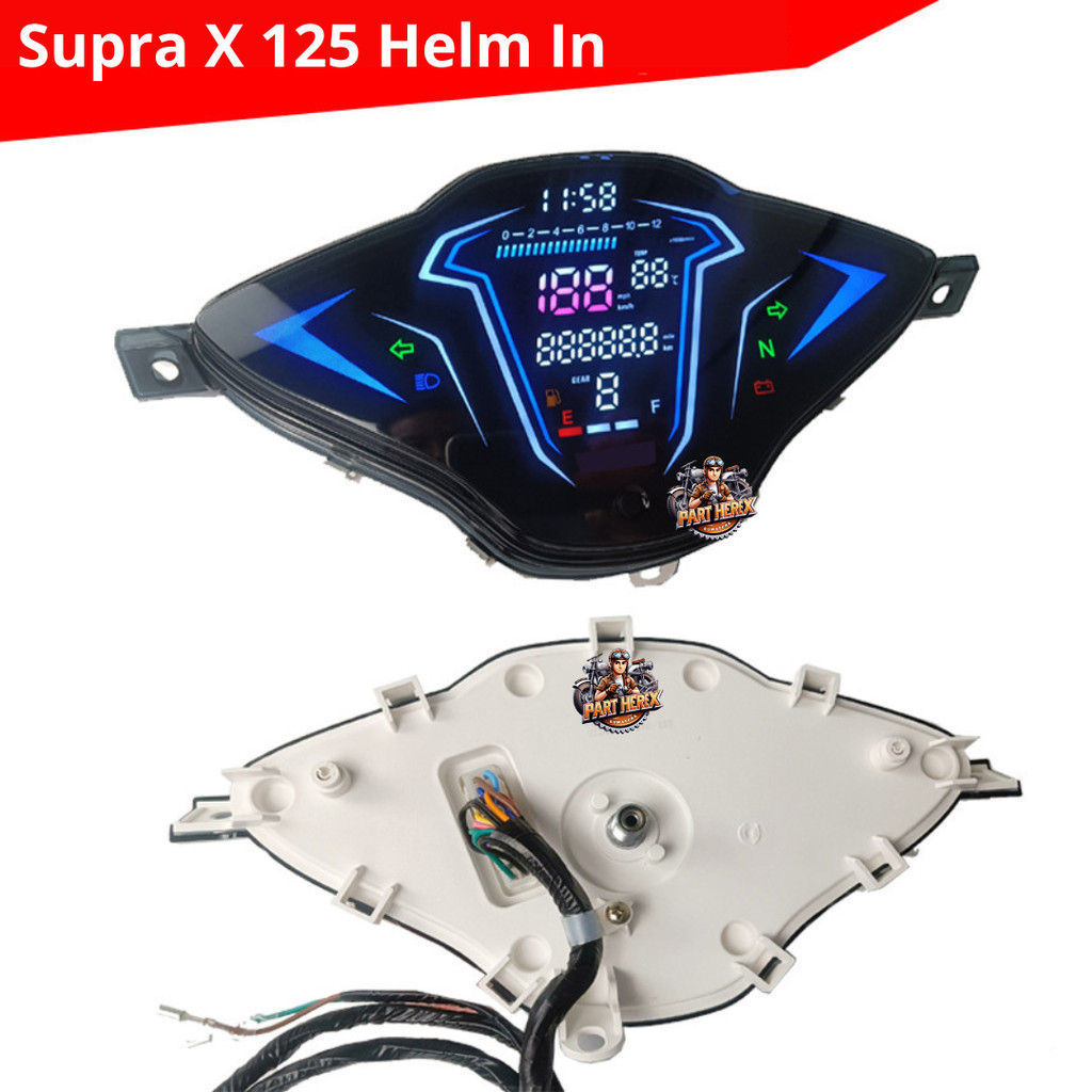 Speedometer Spidometer Digital Supra X 125 Helm In HelmIn