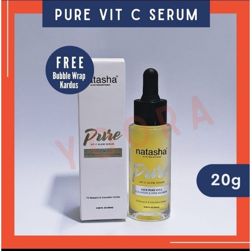 NATASHA  Pure Vit C Serum, Serum Vitamin C, DNA Salmon, Serum Natasha, Serum Glowing, Collagen