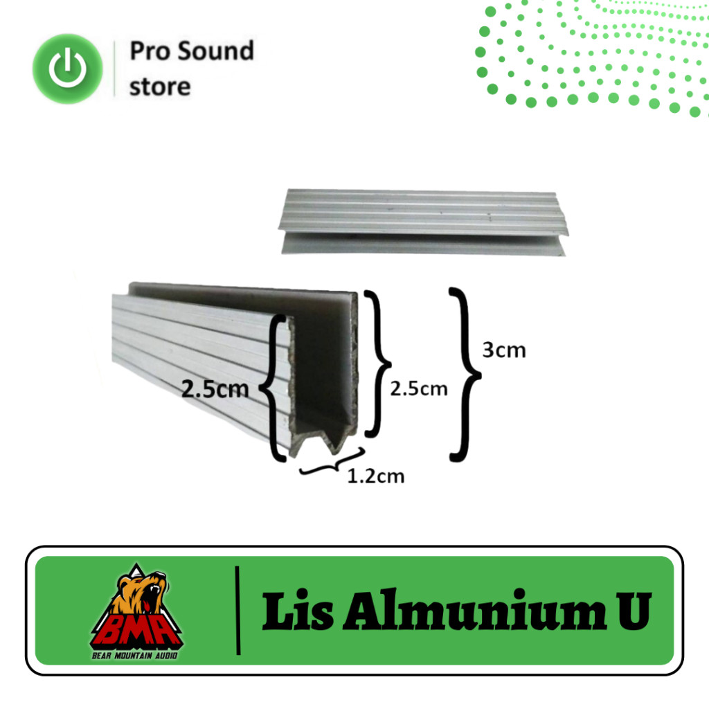 LEMUSHOP Lis Almunium U  / HARDCASE LIS SIKU U / List Siku U Aluminium / Lis Almunium M / HARDCASE L