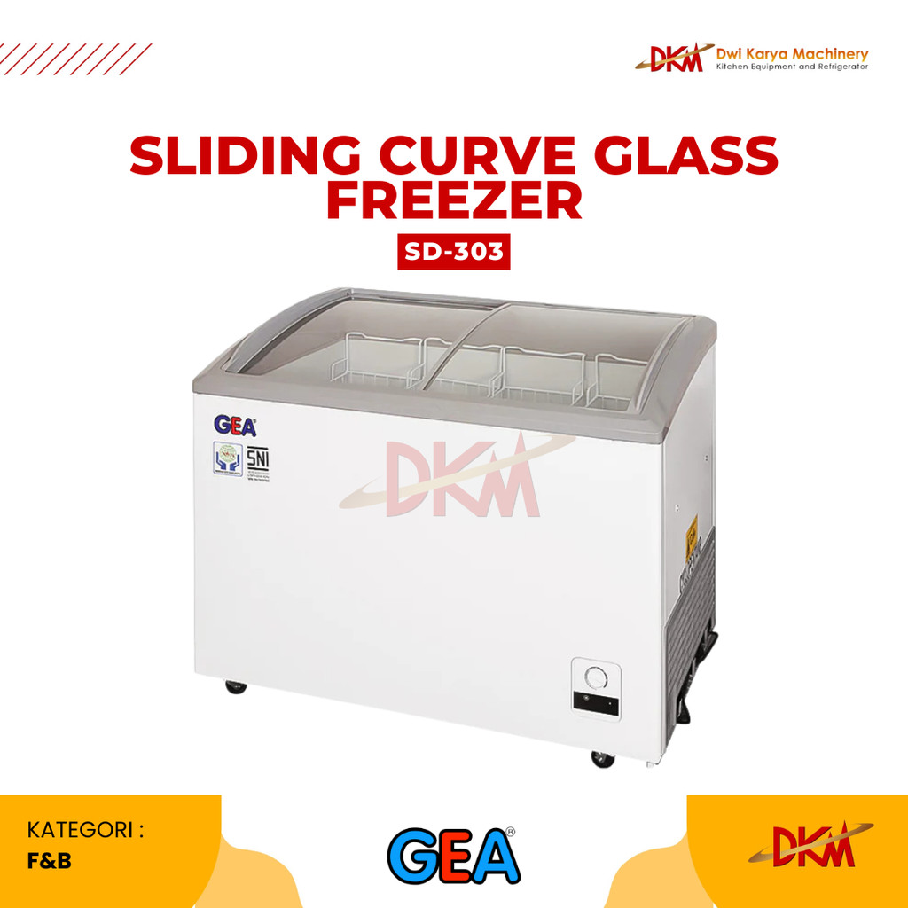 GEA Sliding Curve Glass Freezer SD-303 GEA / Freezer Sliding GEA SD 303