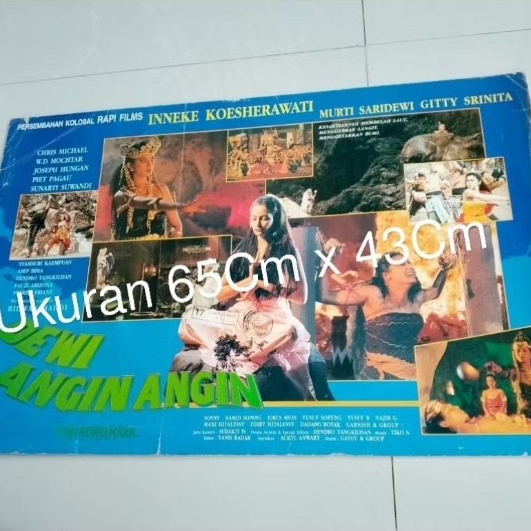 Poster Bioskop Lobby Card Bioskop Poster Bioskop Film Indonesia Dewi Angin-Angin Original