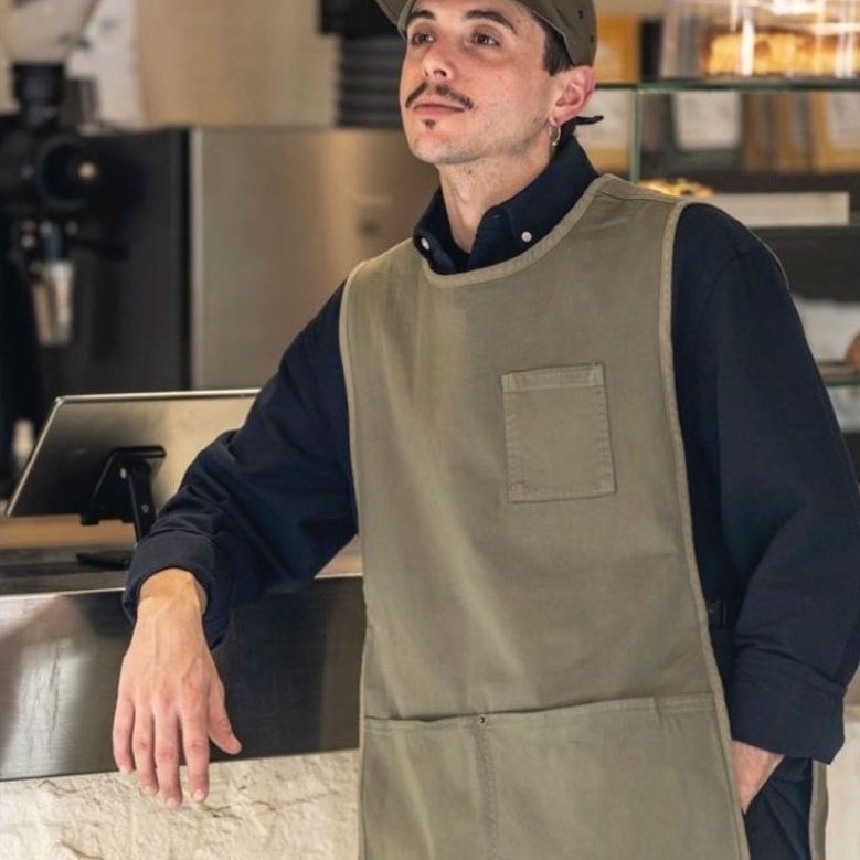 APRON CUSTOM CELEMEK KOKI BARISTA BARTENDER UNISEX FASHIONABLE