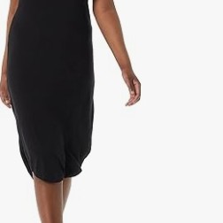 Amazon Essentials Women's Jersey Regular-Fit Sleeveless V-Neck Midi Dress