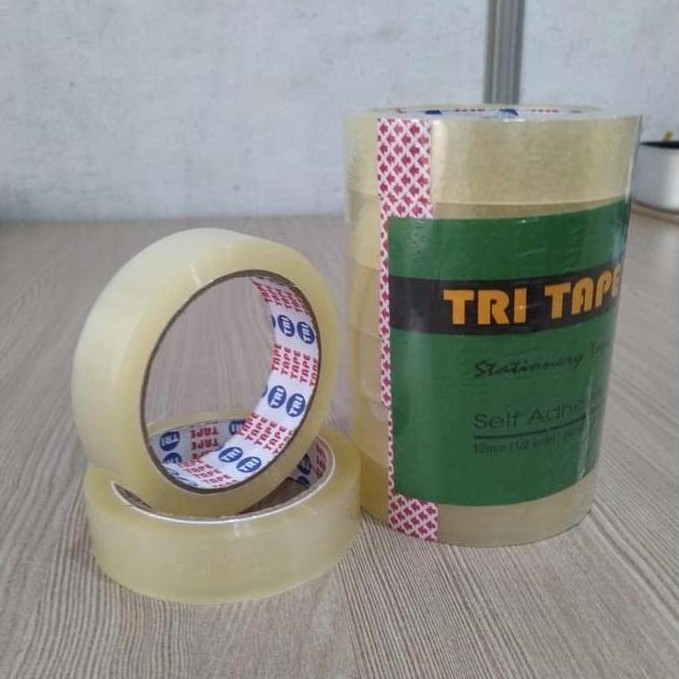LAKBAN TRI TAPE F/G CLEAR 24MM X 72Y X 41UM