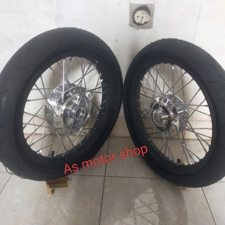 VELG SET ROSSI 140 160 RING 14 TROMOL SET PLUS BAN PRIMAX SK01 KARISMA SUPRA X 125 SUPRA X LAMA GRAN