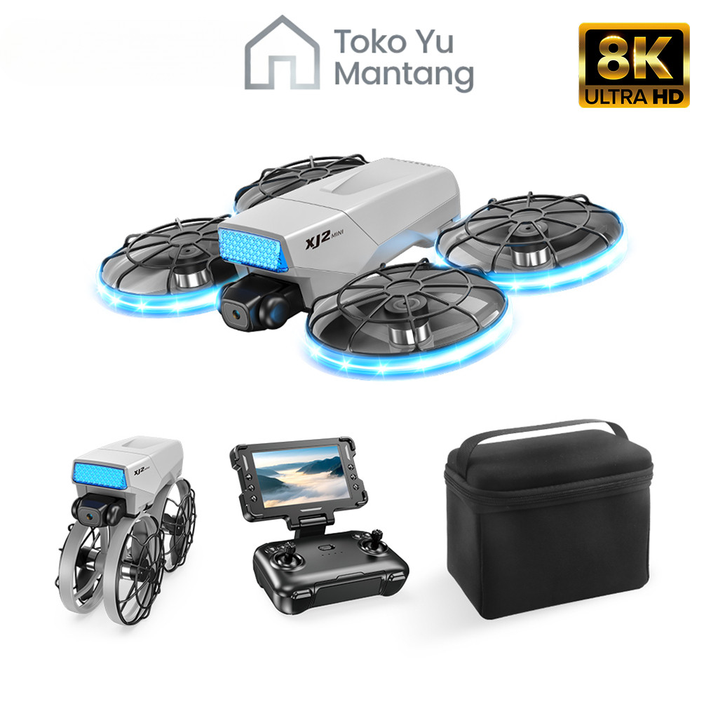 Toko Yu Mantang  XJ2 Mini Drone 8K Double Kamera Layar Rc Foldable Brushless Kamera Udara Pesawat ta