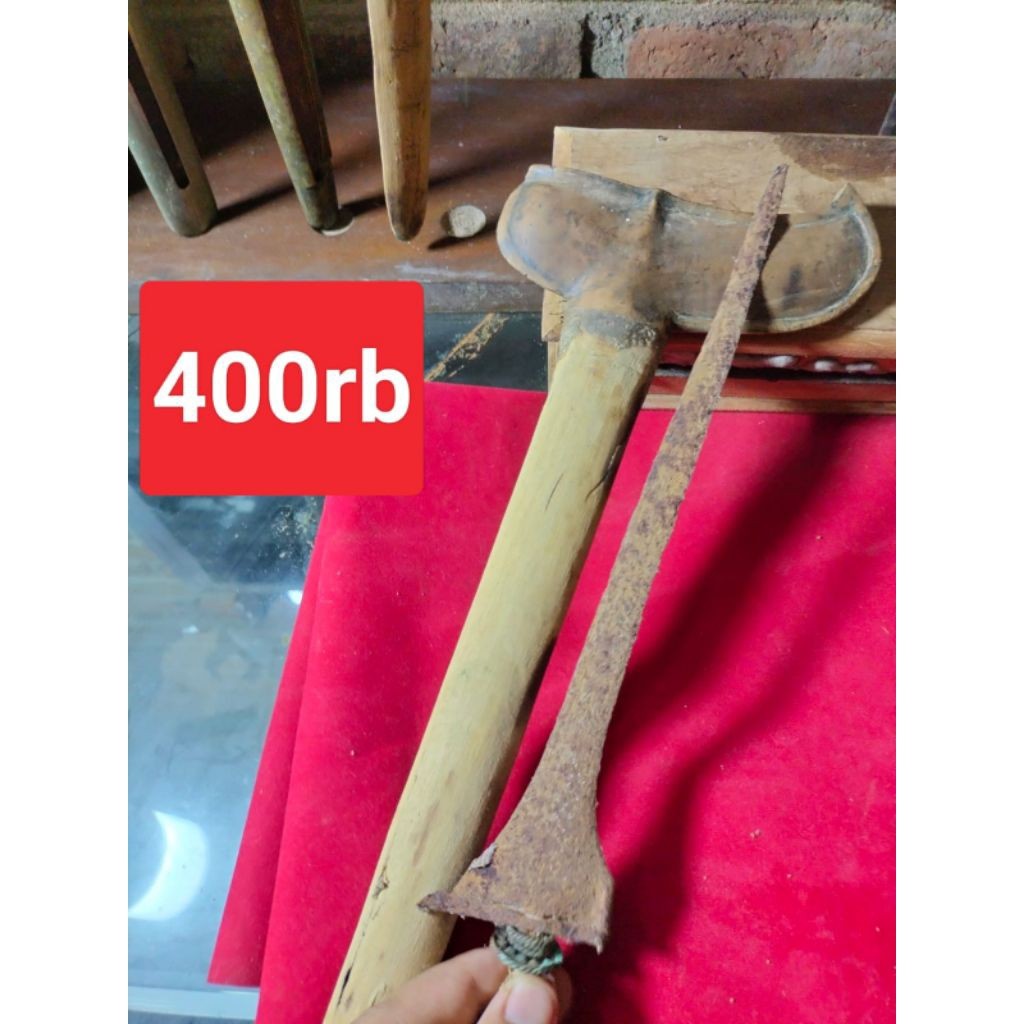 Keris Lurus Sepuh Kuno Original Mentah Dusun Warangka Gayaman Solo Polosan Lawas