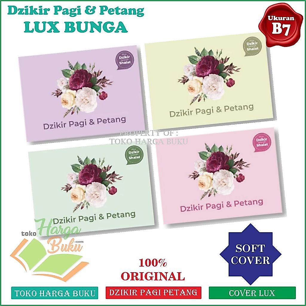 Foto Dzikir Pagi & Petang LUX Cover Bunga BONUS AUDIO Buku Zikir Pagi Sore dan Setalah Shalat Al Qahthani DPP Al-Ma'tsurat - Pustaka Arafah