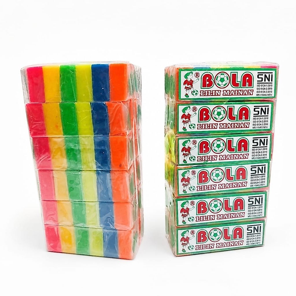 1baris isi 6warna / malam bola / pastisin warna-warni / kerajinan / mainan anak