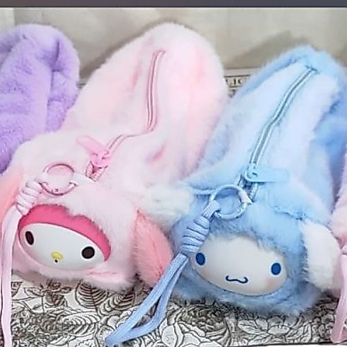 SAKHA-PENSIL POUCH SANRIO BULU | TEMPAT PENSIL SANRIO BULU PREMIUM | POUCH SANRIO SERBAGUNA | POUCH 