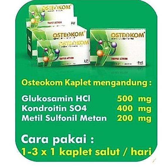 Kitman- Osteokom Tablet Isi 30 Dan Osteokom Forte Isi 10 Sachet