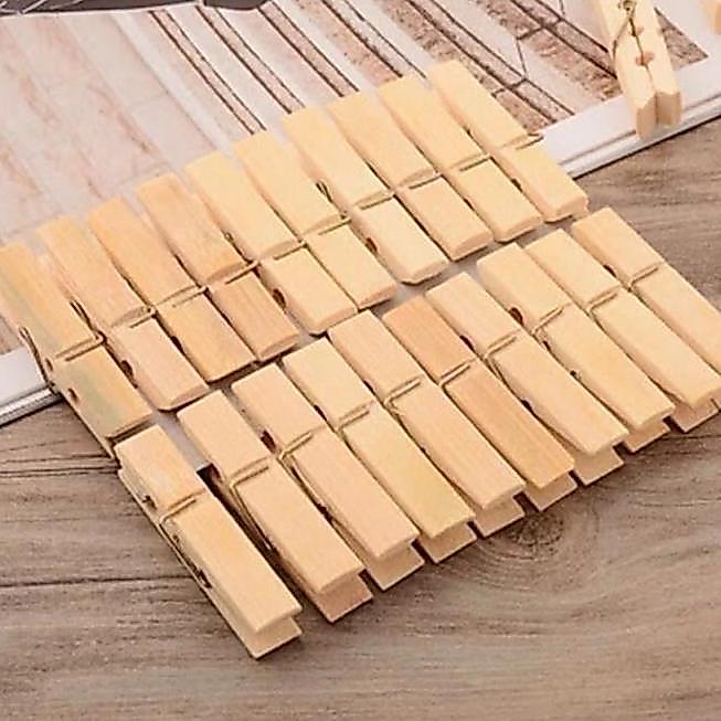 [20pcs] Jepitan Bambu Natural Bamboo Jepitan Jemuran Baju