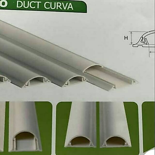 Kabel Duct Lantai Oval 1M 10x35 + Double Tape