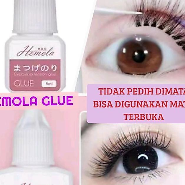 Hemola Glue Lem Eyelash Tidak Pedih Dimata Aman Digunakan Sendiri Lem Bulumata Tidak Pedih Glue Eyel