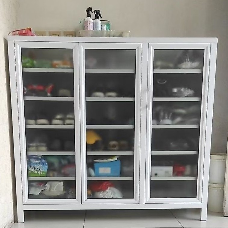 MCW furniture/RS3P-AP/Lemari sepatu aluminium putih tebal/Shoes rack aluminium tebal/Rak sepatu alum