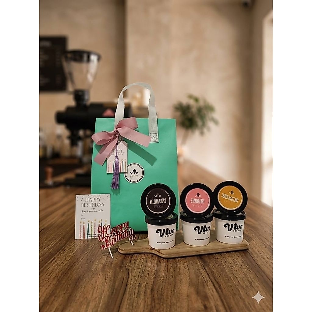 Hamper birthday gift gelato 12 cup