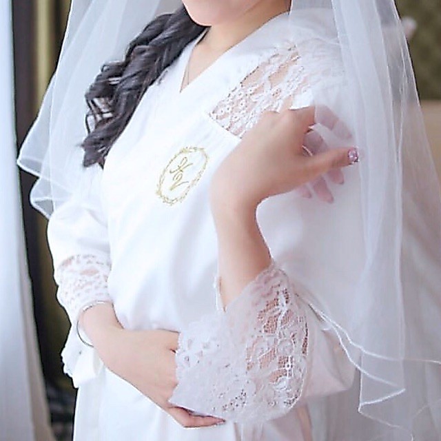 Kimono Satin & Lace White /  KIMONO PUTIH / KIMONO WEDDING / KIMONO SATIN PREMIUM