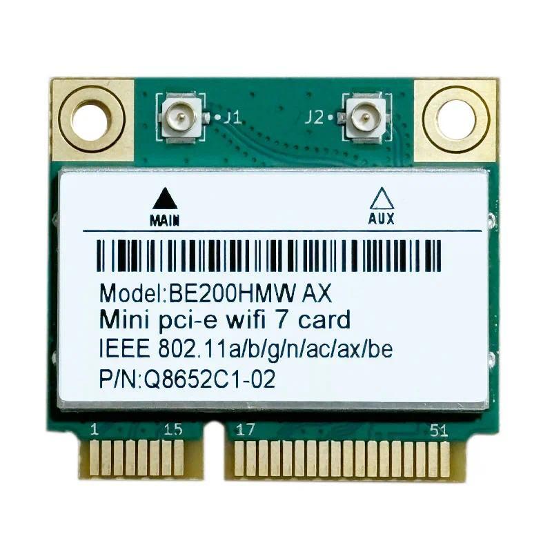 WiFi 7 Mini PCIE WiFi Card BE200 BE200HMW 8774Mbps 24G5G6Ghz For Bluetooth 54 80211BE Wireless Netwo