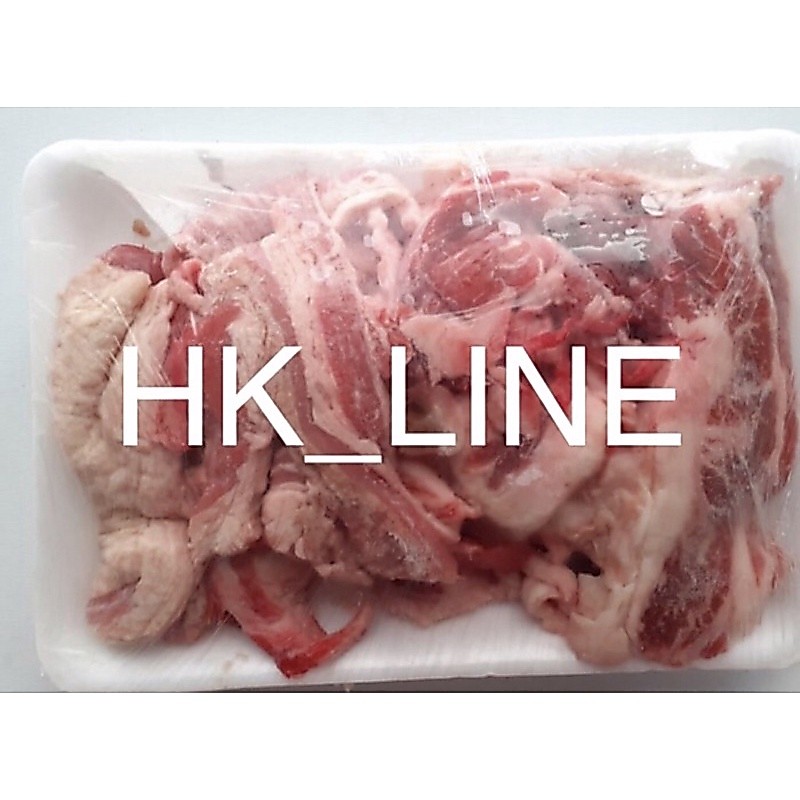 DAGING SAPI TETELAN TRIM YOSINOYA BEEF/ Trim US Sliced Beef 250gr