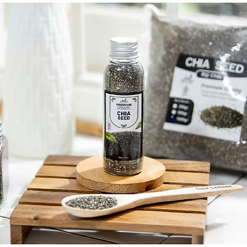 Biji Chia Seed Organik/ Black Chia Seed Premium Untuk Diet 200Gr