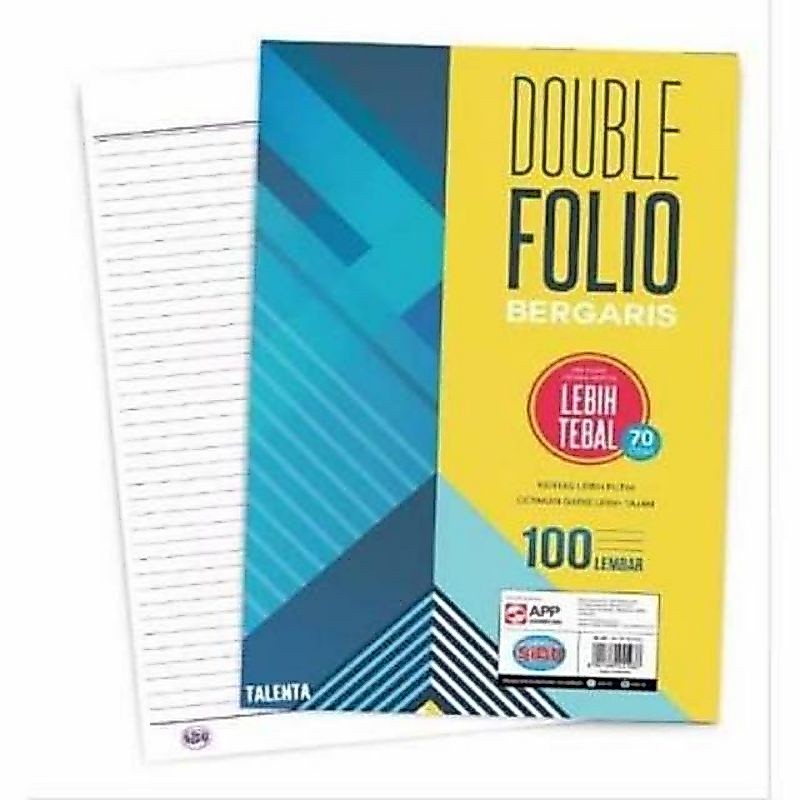 Kertas Double Folio Bergaris F4 (100 Lembar)