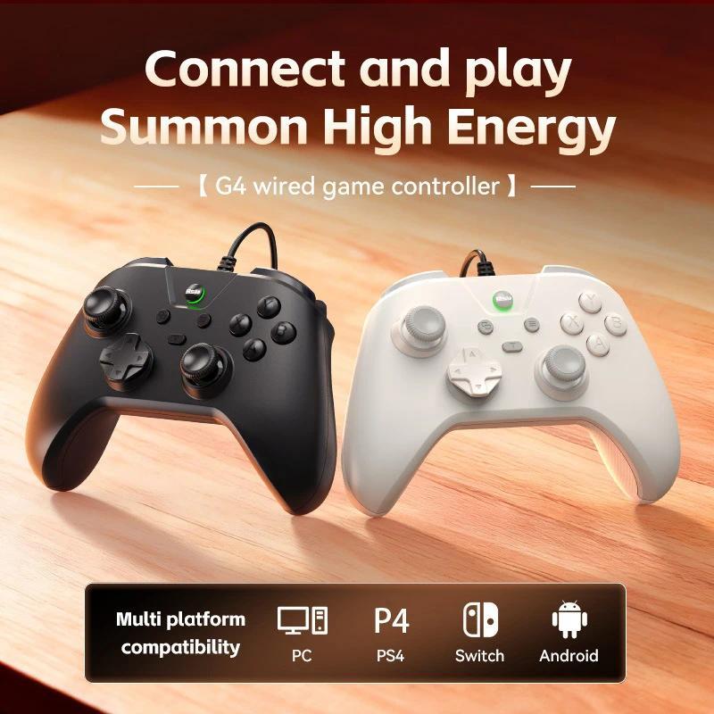 G4 Wired Game Controller for PC Windows 10 11 Steam Swit, USB Gaming Gamepad with 1000Hz Polling Rat