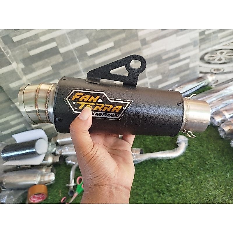 KNALPOT RACING FANTERA BLACK COUTING SLENCER DRAG KNALPOT RACING BLACK COUTING KNALPOT RACING FANTER