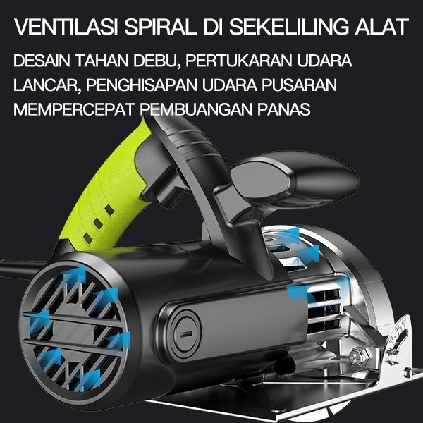 BIG SALE ZACK x ZPER Circular Saw Mesin Potong Kayu Gergaji Mesin Mesin Gergaji Pemotong 2000W