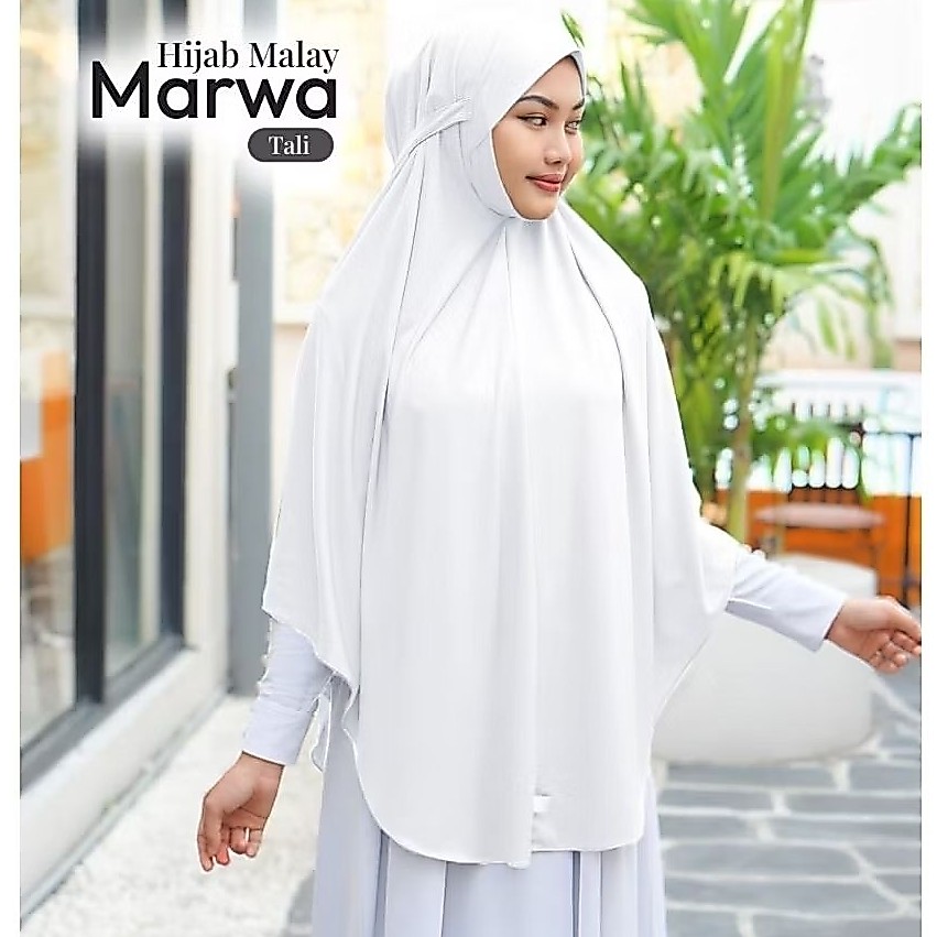 Hijab Dagu Instan | Hijab Jersey Premium | Jilbab Instan Dagu | Khimar Dagu Tali | Hijab Ikhram Haji