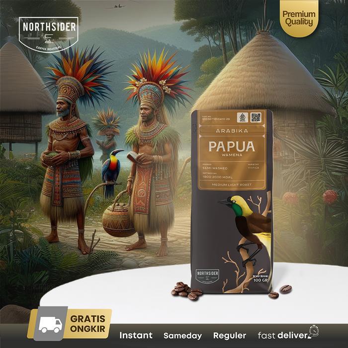 NEW SALE =[Minuman Instan] Northsider Kopi Arabika Papua Baliem Wamena Semiwashed coffee - 100 gram,