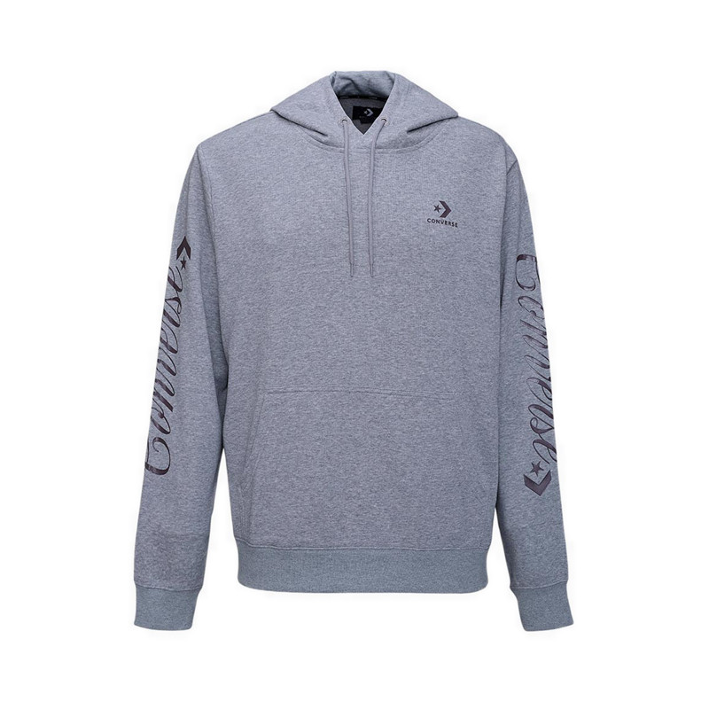 Converse Script Chev Hoodie Men's Jacket - Vintage Grey Heather