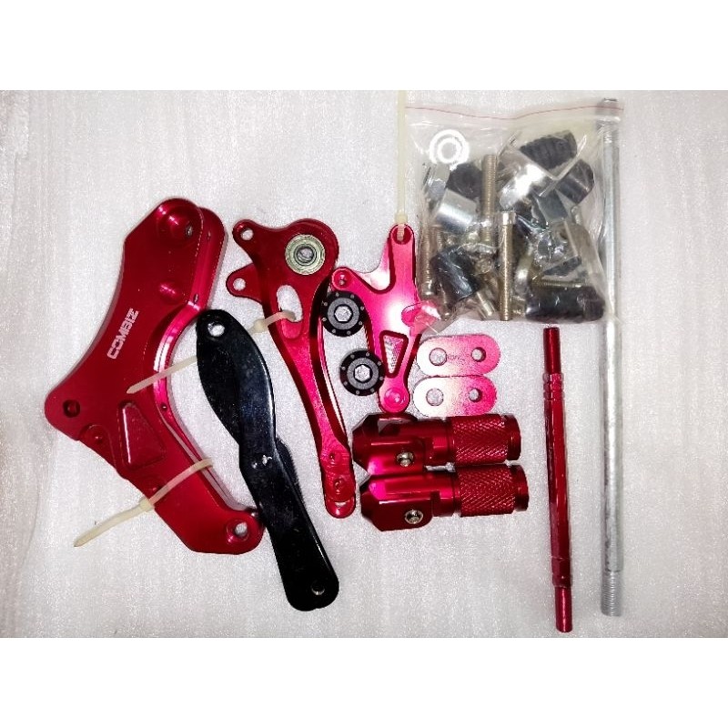 Underbone Full CNC Lipat MX New Cakram Depan Belakang-Merah