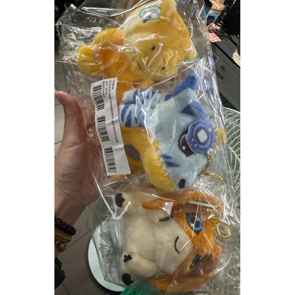 NEW Digimon Adventure Toei Animation Plush Keychain Agumon Gabumon Patamon Soft Stuffed Hanging Pend