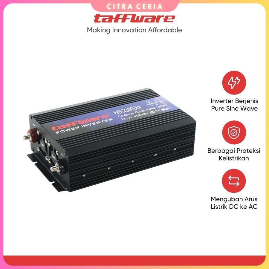 Taffware Power Inverter Mobil Pure Sine Wave 3000W - NBQ3000W