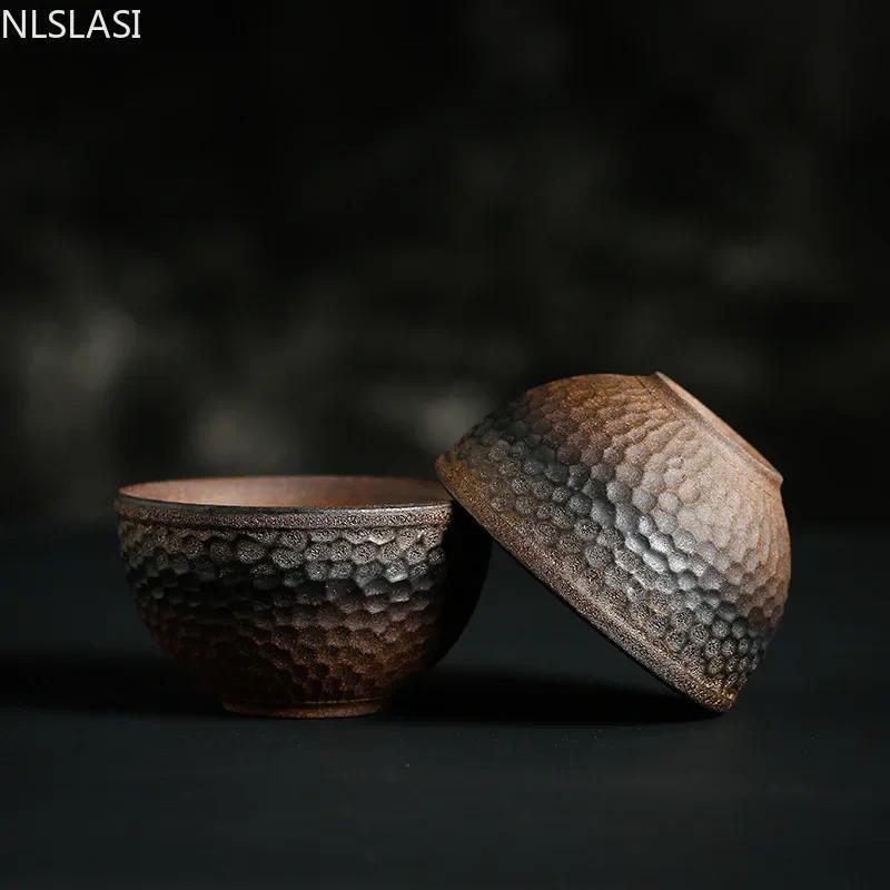 Vintage Handmade Ceramic Teacup Japanese Style Retro Tea Cup Stonee Tea Set Home Tea Bowl Master Cup