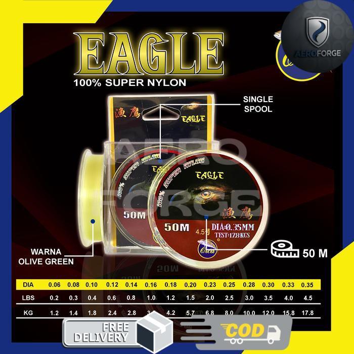 Senar Orca Eagle 0.06 mm s/d 0.35 mm panjang 50 meter - 0,06