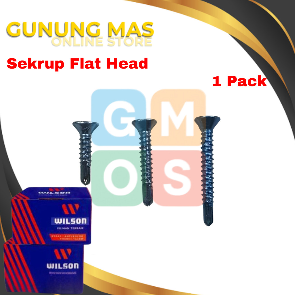 AUPSHOP WILSON Sekrup Sds Flat Head 19mm,25mm,32mm // Sekrup Conwood // Sekrup Kepala Rata // Sekrup