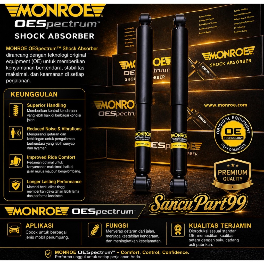 SHOCKBREAKER BELAKANG SUZUKI X-OVER SX4 MONROE OESPECTRUM ORIGINAL